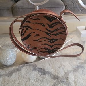 The Simple Circle Crossbody in Calf Hair.